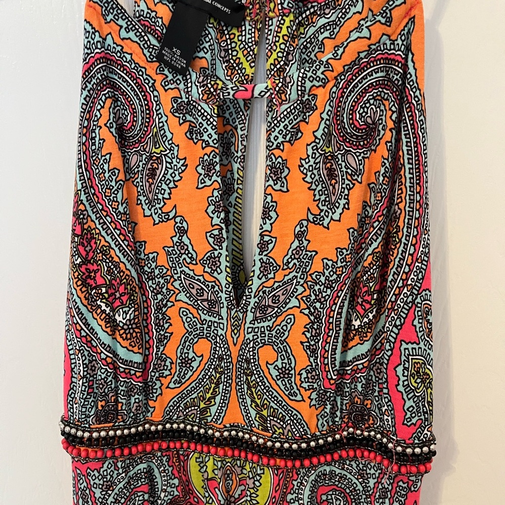 INC XS Paisley Maxi